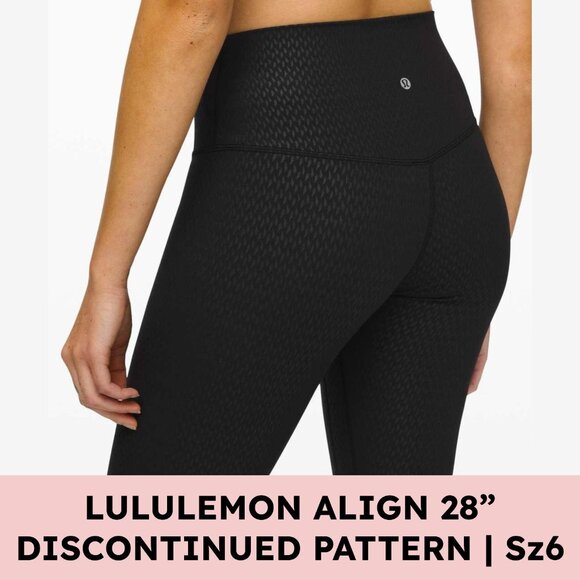 lululemon athletica Pants - 🖤 Sleek Pattern LULULEMON Align Pant 28" Diverge Emboss Black (6)